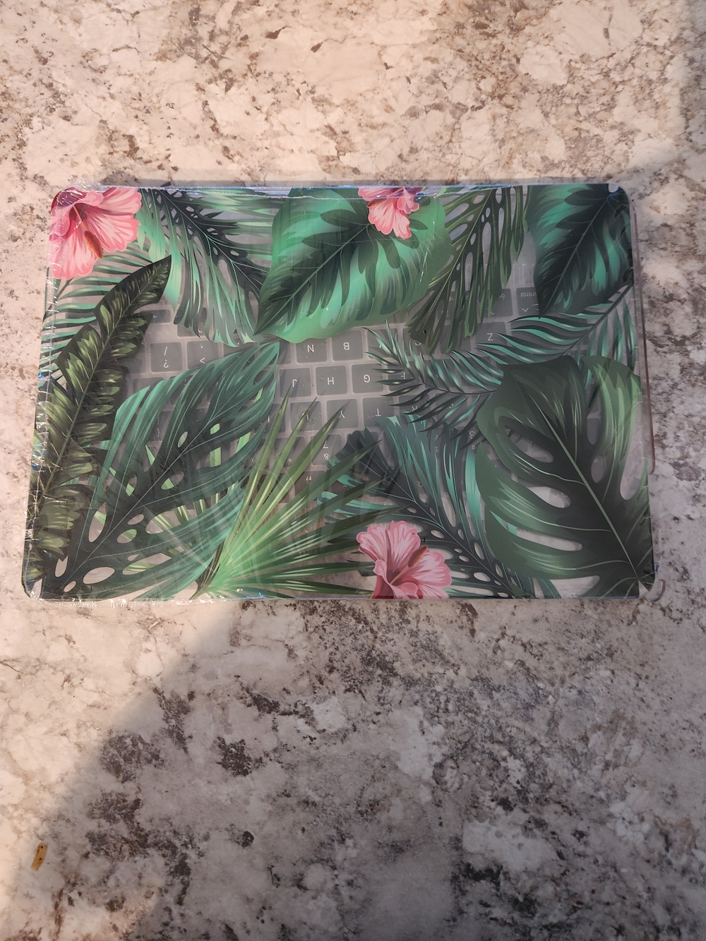 Laptop Case Cover with Tropical Green Leaf Design